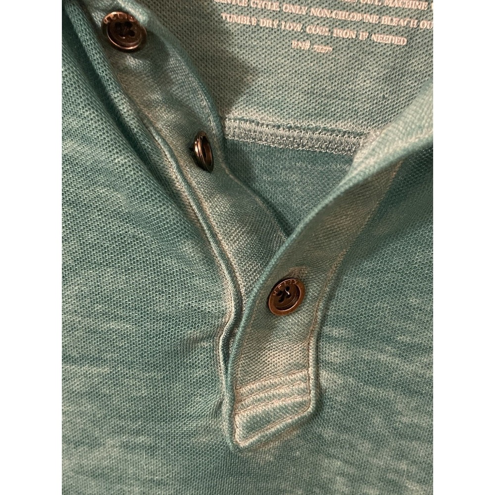 Helix Men's Polo Shirt Size Large Teal Green - Picture 3 of 9